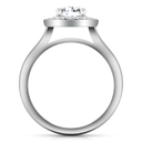 Round Diamond Halo  Engagement Ring Erica 14K White Gold