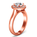 Halo Diamond  Engagement Ring Erica 14K Rose Gold