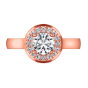 Halo Diamond  Engagement Ring Erica 14K Rose Gold