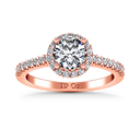 Halo Diamond  Engagement Ring Bethany 14K Rose Gold