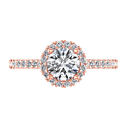 Halo Diamond  Engagement Ring Bethany 14K Rose Gold