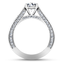 Round Diamond Pave Engagement Ring Elizabeth 14K White Gold