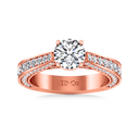 Pave Diamond Engagement Ring Elizabeth 14K Rose Gold