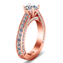 Pave Diamond Engagement Ring Elizabeth 14K Rose Gold