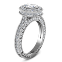 Halo Oval Diamond Engagement Ring Hannah 14K White Gold
