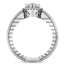 Halo Pear Diamond Engagement Ring Candence 14K White Gold