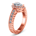 Halo Diamond  Engagement Ring Candence  14K Rose Gold