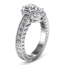 Halo Pear Diamond Engagement Ring Candence 14K White Gold