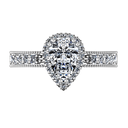 Halo Pear Diamond Engagement Ring Candence 14K White Gold