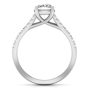 Pave Cushion Cut Diamond Engagement Ring Riverton 14K White Gold