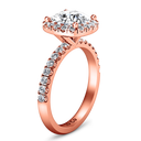 Halo Diamond Cushion Cut Engagement Ring Jessica 14K Rose Gold