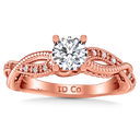 Pave Diamond Engagement Ring Maeve 14K Rose Gold