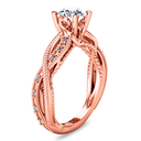 Pave Diamond Engagement Ring Maeve 14K Rose Gold