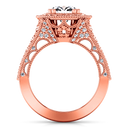Halo Diamond Engagement Ring Angeline 14K Rose Gold