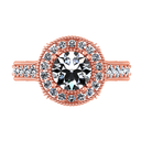Halo Diamond Engagement Ring Angeline 14K Rose Gold