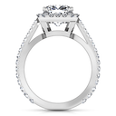 Halo Cushion Cut Diamond Engagement Ring Adalyn 14K White Gold
