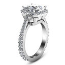 Halo Cushion Cut Diamond Engagement Ring Adalyn 14K White Gold