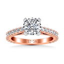 Pave Diamond Engagement Ring Eden 14K Rose Gold