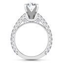 Round Diamond Pave Engagement Ring Eden 14K White Gold