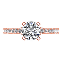 Pave Diamond Engagement Ring Eden 14K Rose Gold