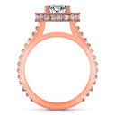 Halo Diamond Oval Engagement Ring Camille 14K Rose Gold
