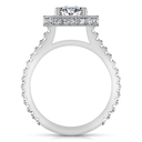 Halo Oval Diamond Engagement Ring Camille 14K White Gold