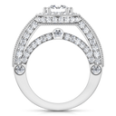 Halo Cushion Cut Diamond Engagement Ring Leilani 14K White Gold