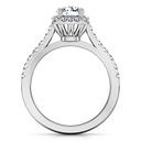 Round Diamond Halo Engagement Ring Mallory 14K White Gold