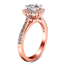 Halo Diamond Engagement Ring Mallory 14K Rose Gold
