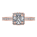 Halo Diamond Engagement Ring Mallory 14K Rose Gold