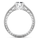 Pave Cushion Cut Diamond Engagement Ring Primrose 14K White Gold