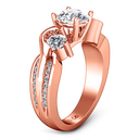 Three Stone Diamond EngagementRing Cosette 14K Rose Gold