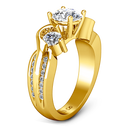 Three Stone Diamond Engagement Ring Cosette 14K Yellow Gold
