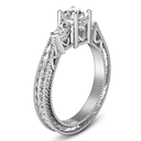 Round Diamond Three Stone Engagement Ring Haven 14K White Gold