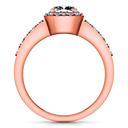 Halo Diamond Engagement Ring Eve 14K Rose Gold