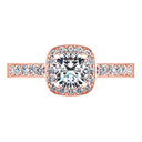 Halo Diamond Engagement Ring Eve 14K Rose Gold