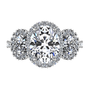 Halo Oval Diamond Engagement Ring Summer 14K White Gold