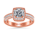Halo Diamond  Engagement Ring Danica 14K Rose Gold
