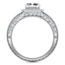 Round Diamond Halo  Engagement Ring Danica 14K White Gold