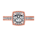Halo Diamond  Engagement Ring Danica 14K Rose Gold