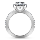 Halo Cushion Cut Diamond Engagement Ring Claire 14K White Gold