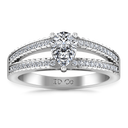 Pave Engagement Ring Season Pear 14K White Gold