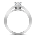 Pave Engagement Ring Season Pear 14K White Gold