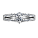 Pave Engagement Ring Season Pear 14K White Gold