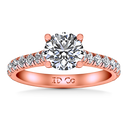 Pave Diamond Engagement Ring Anabelle 14K Rose Gold