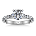 Round Diamond Pave Engagement Ring Anabelle 14K White Gold