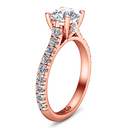 Pave Diamond Engagement Ring Anabelle 14K Rose Gold