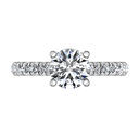 Round Diamond Pave Engagement Ring Anabelle 14K White Gold