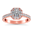 Halo Diamond Engagement Ring Irina 14K Rose Gold
