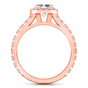 Halo Diamond Engagement Ring Irina 14K Rose Gold